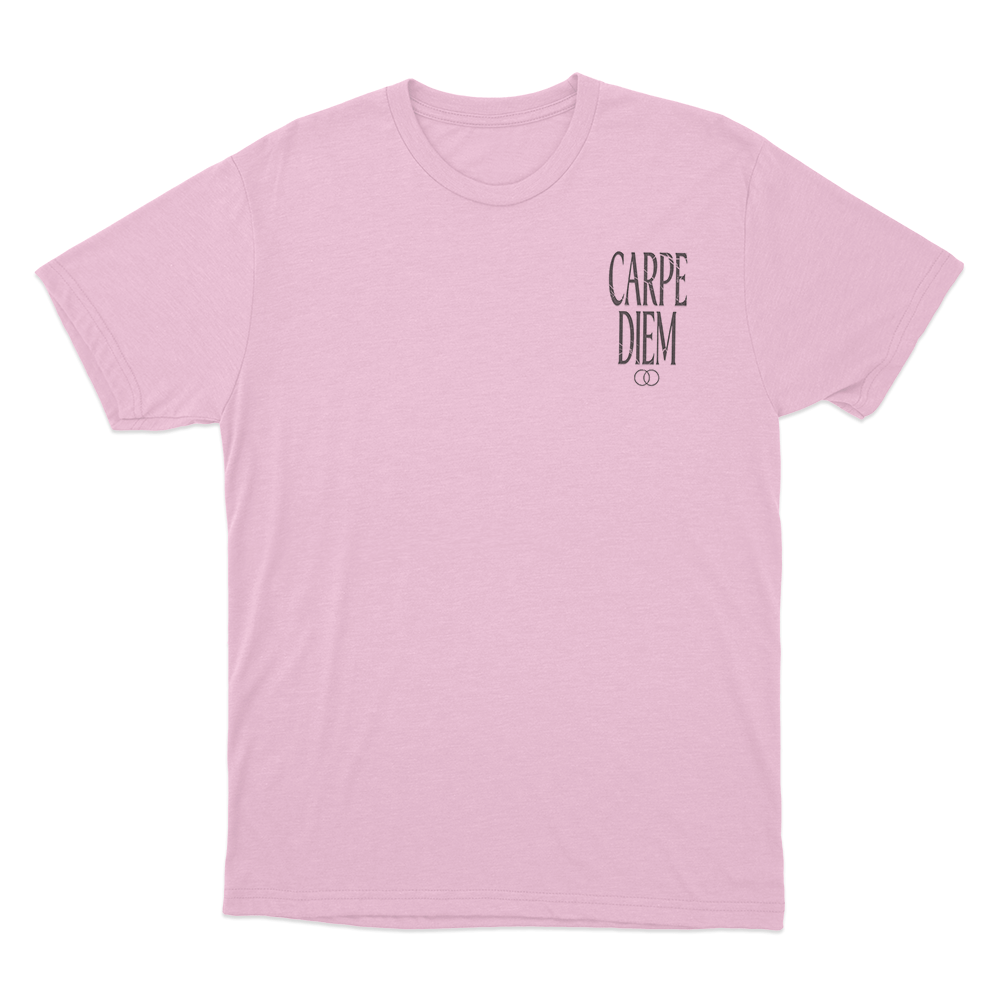 Joe Bartolozzi Carpe Diem Print Unisex T Shirt Pink Joe Bartolozzi Carpe Diem Print Unisex T Shirt Pink