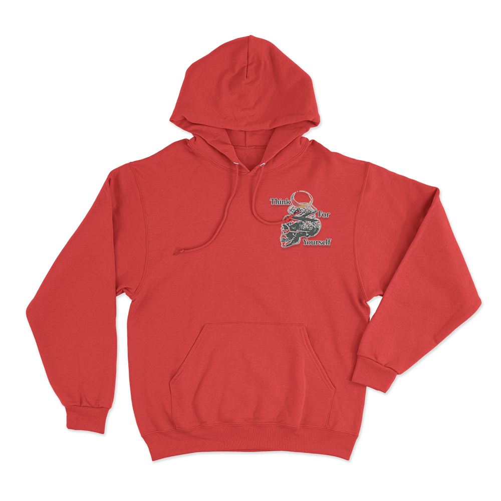 Skull Brain Unisex Hoodie Red Skull Brain Unisex Hoodie Red